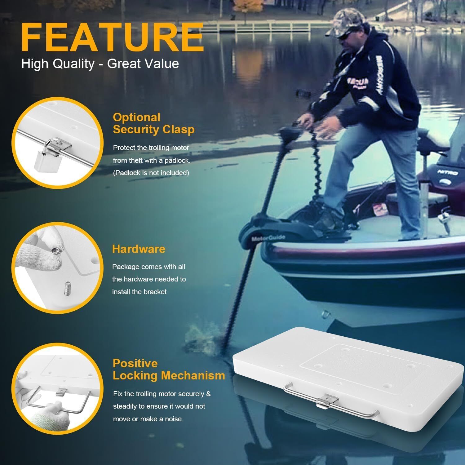 Quick-Release Mounting Bracket 8M0092063 For MotorGuide Xi3 Xi5 Trolling Motors