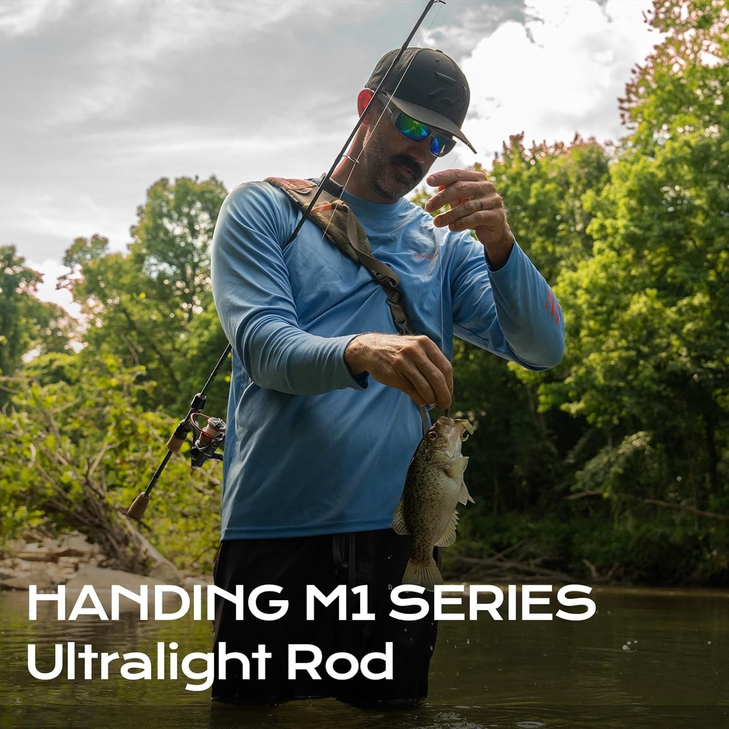 Precision 2-Piece Spinning Fishing Rod 7′ – Ultralight with Built-In Hook Keeper