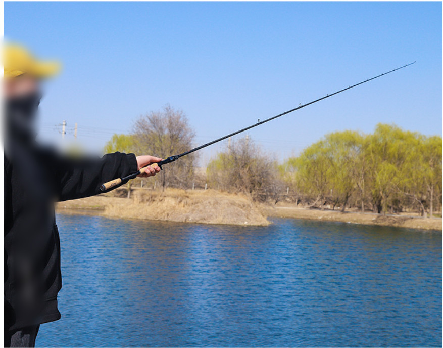 Fishing Rod 1.8M Spinning Casting Carbon Fiber Pole Lure Fishing Rod 2 sections