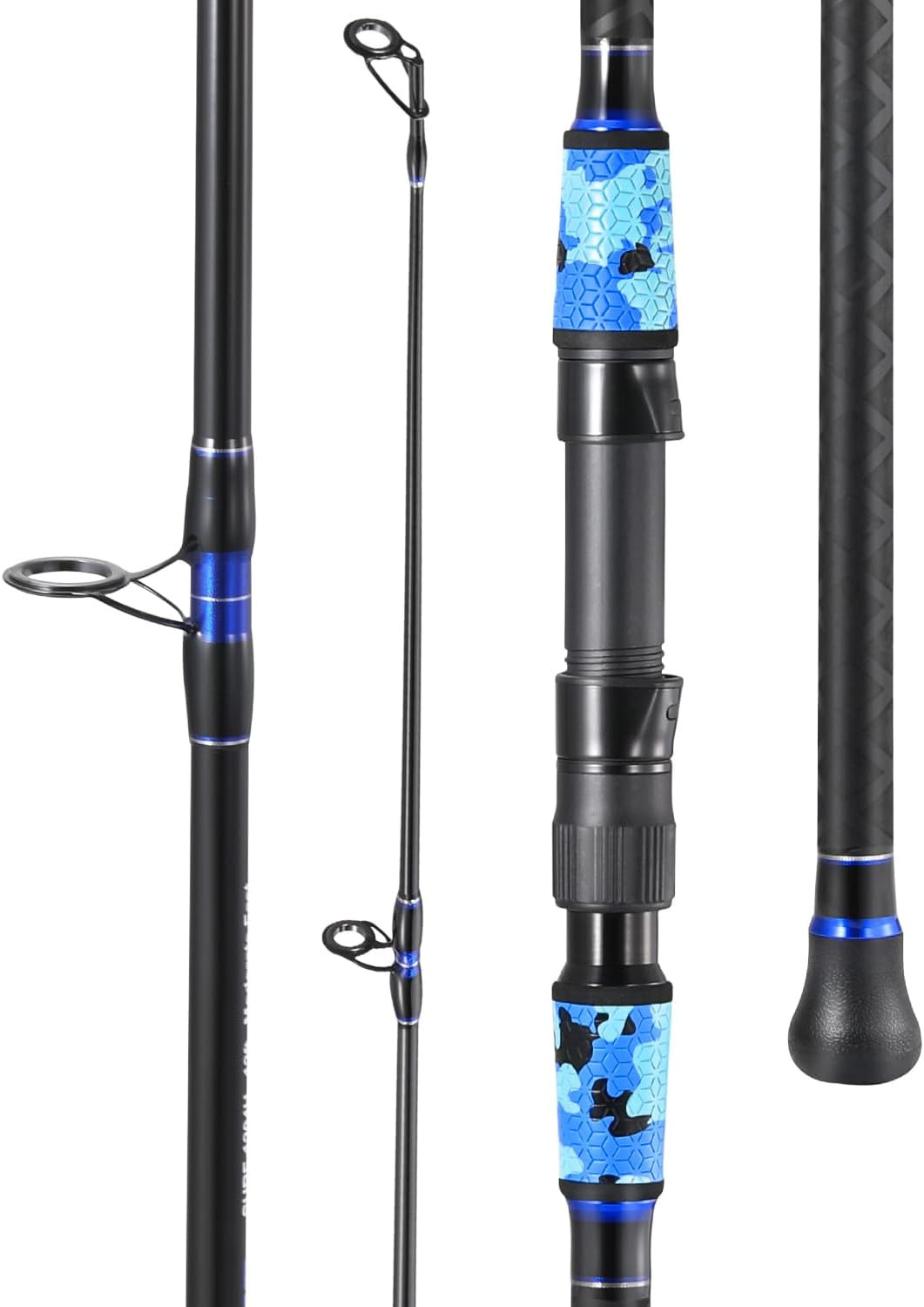 Sougayilang Surf Fishing Rod Portable Travel MH/H Surf Spinning Rod 4 Piece Carb