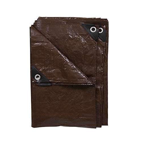 Stansport 16 x 20 Rip-Stop Tarp Brown Polyethylene Standard Duty
