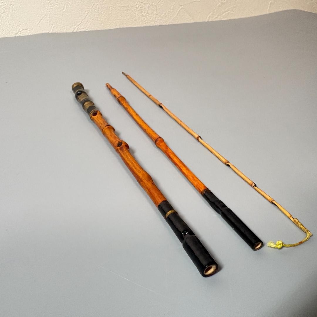 Bamboo Japanese Takano Rod 3-Piece 50cm Accessory Model for Fishing Used