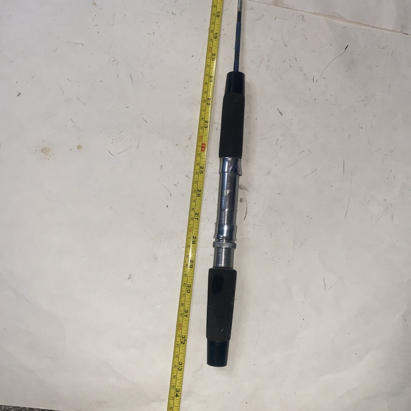 Custom Ice Rod by Dynamite Custom Rods, 32” Light, Black With Foam Handle