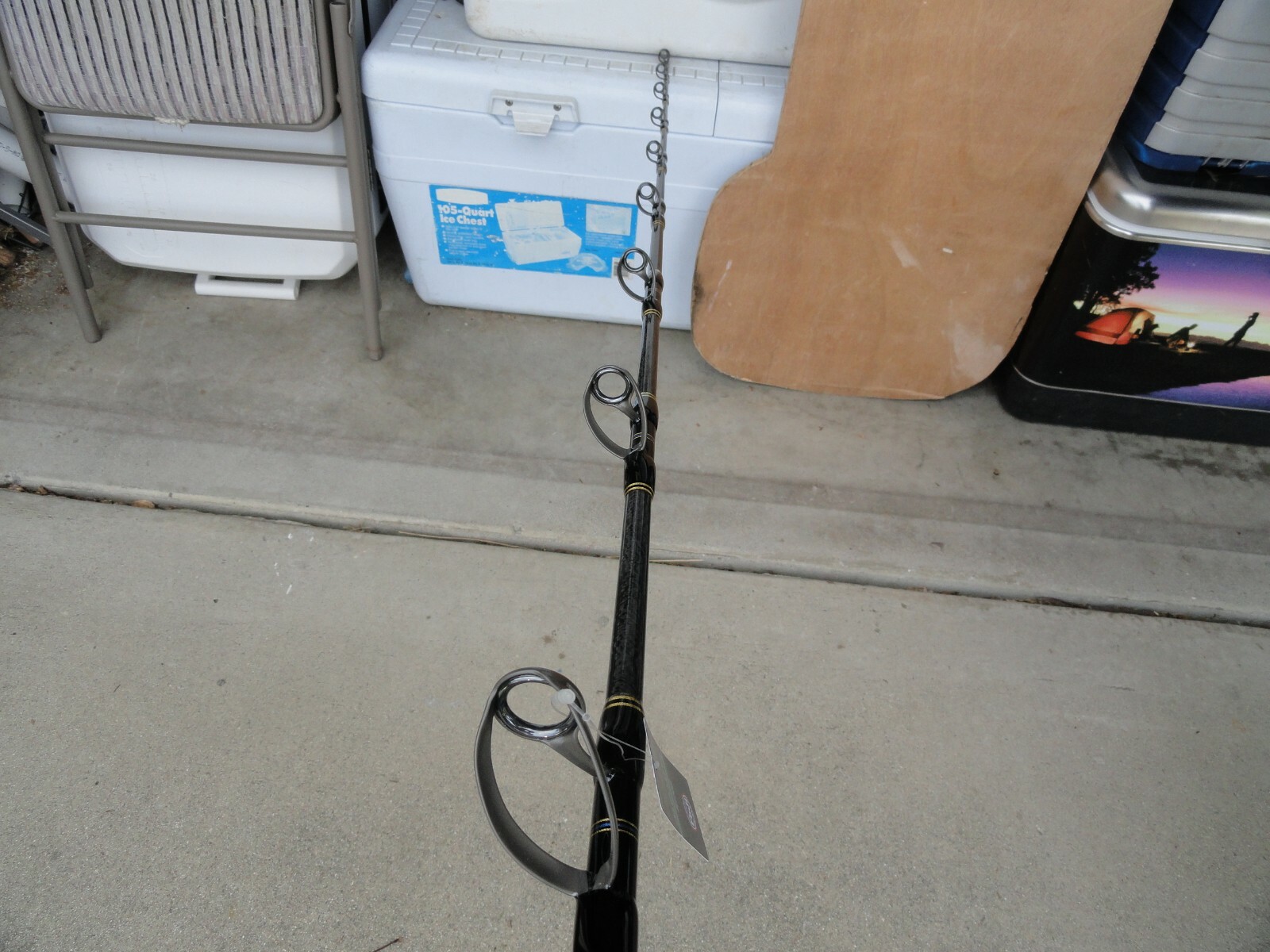 Jaws Big Game Stand-up Fishing Rail Rod 7’3″ 50~120lb W/COVER & FUJI HBSG Guides