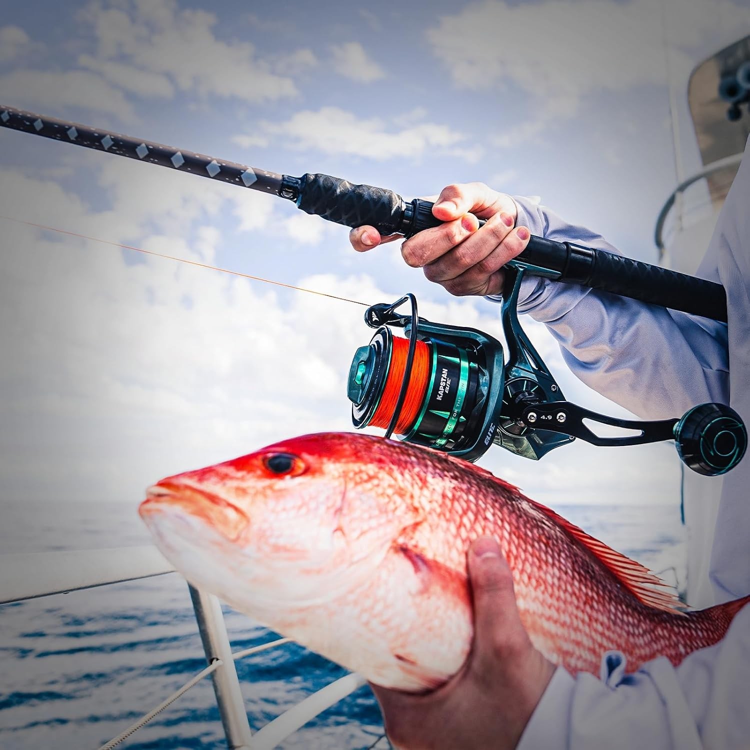 Saltwater & Freshwater Fishing Rod & KastKing Superpower Braided Fishing Line