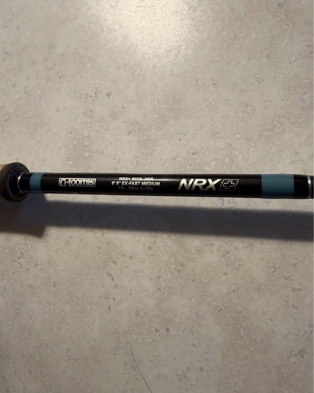 G. Loomis NRX+ 802S JWR Spinning Rod 6’8″ Medium Extra Fast Cork Grip