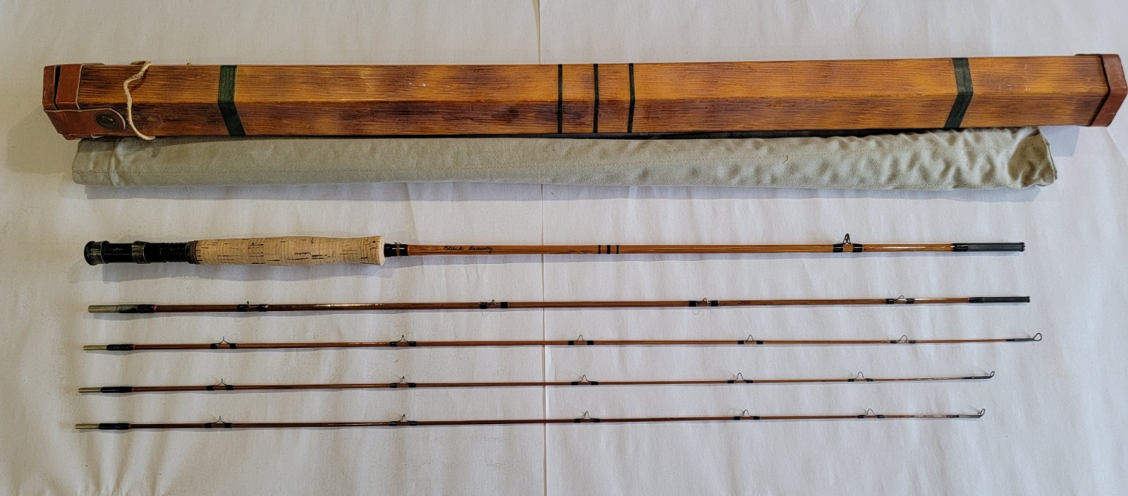 Heddon #17 “Black Beauty”, 7’6″, 3/3, 1 3/4F, 4/5wt Bamboo Fly Rod