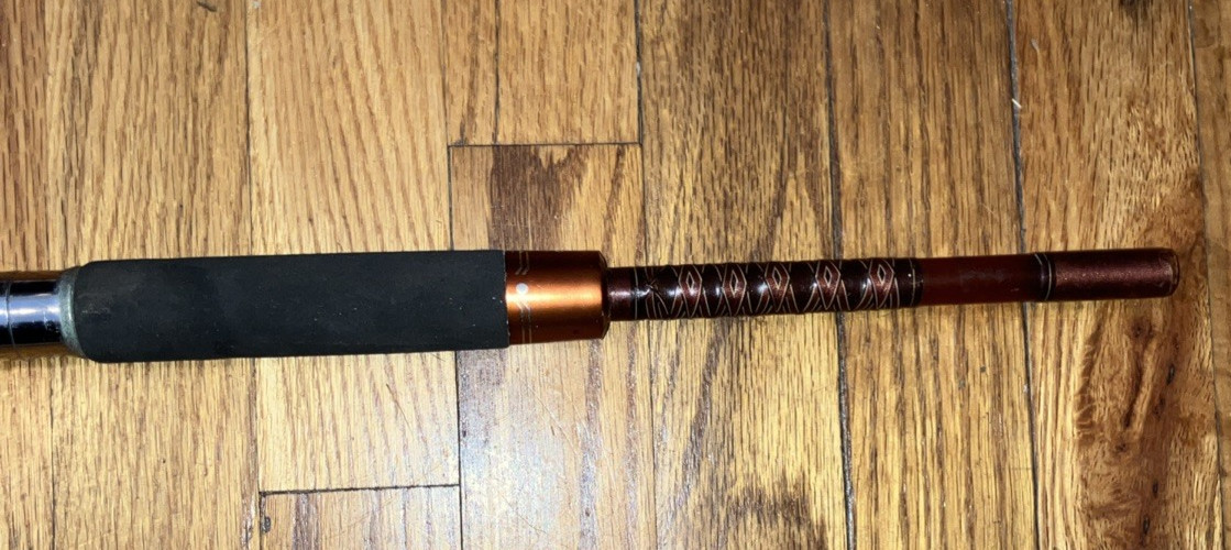 BLACK & Maroon Aluminum Salt Water Fishing Rod Butt 28″ Excellent 30-50lb class