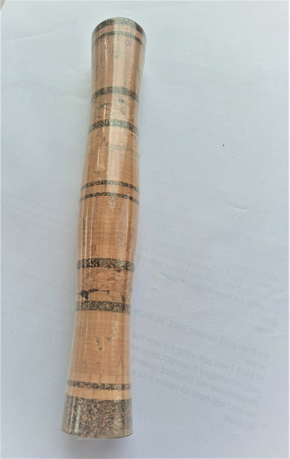 Fly rod full wells grip with composite burl