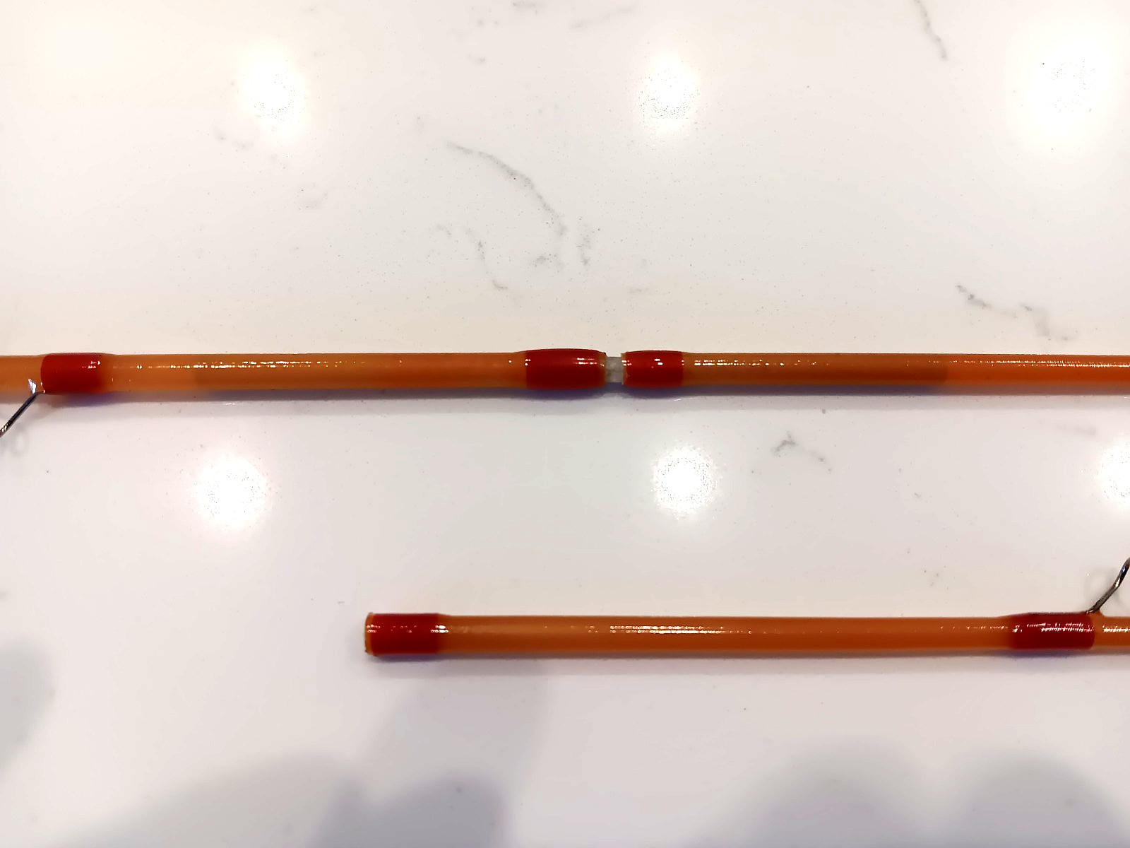 FIBERGLASS FLY ROD…6′ 6″ w/ rod sock, 3 wt. 3 piece. New and never used