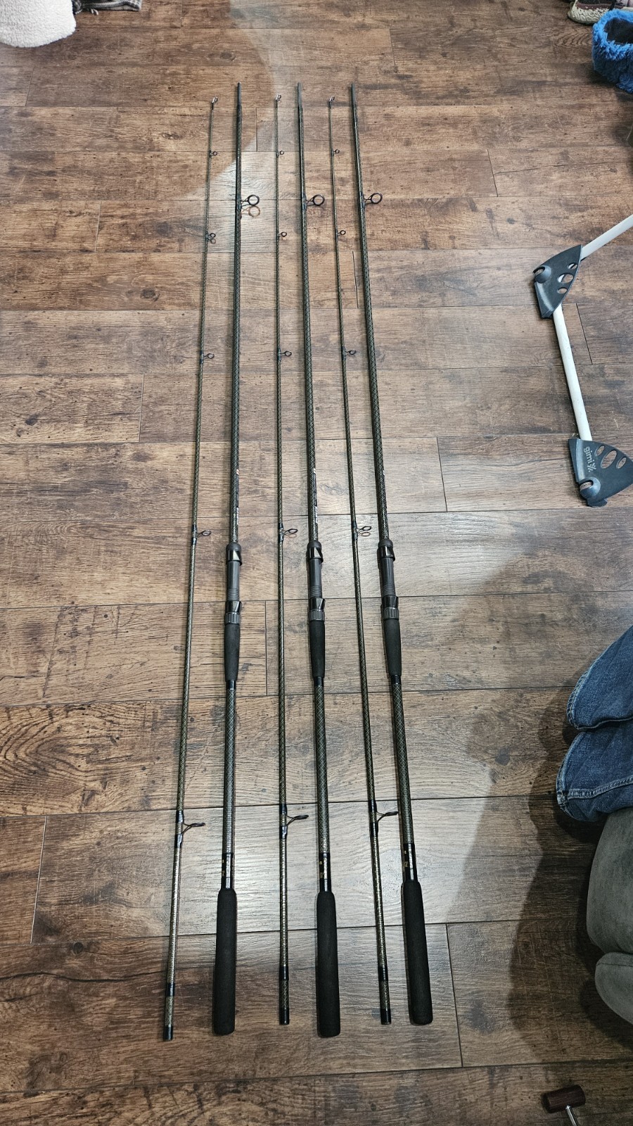 3x Daiwa Kevin Nash 12ft 2lbs WKN Whisker Dictator Carp Rods