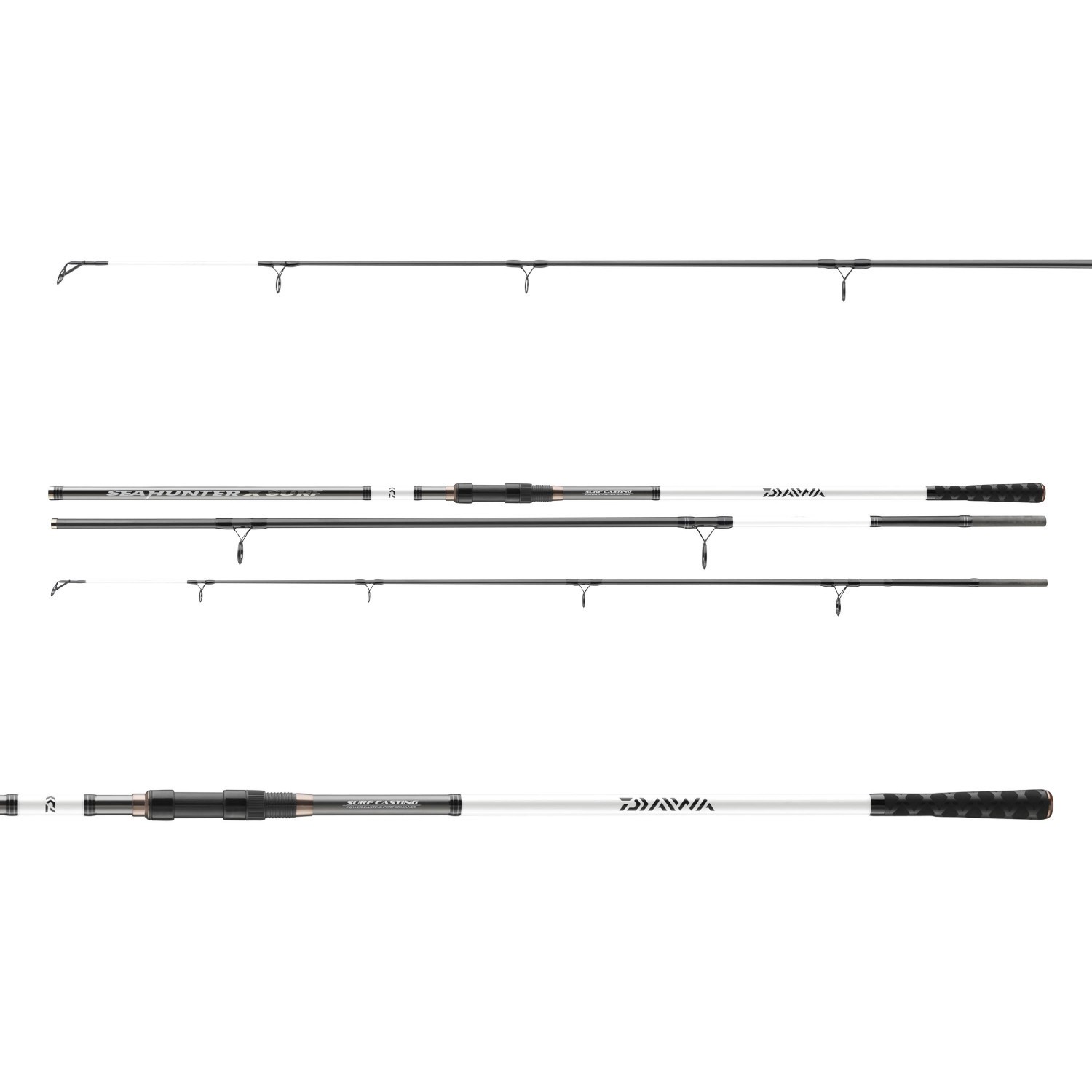 DAIWA Seahunter X Surf, 100-250 g, 3 partes, caña para pesca de surf, progresiva