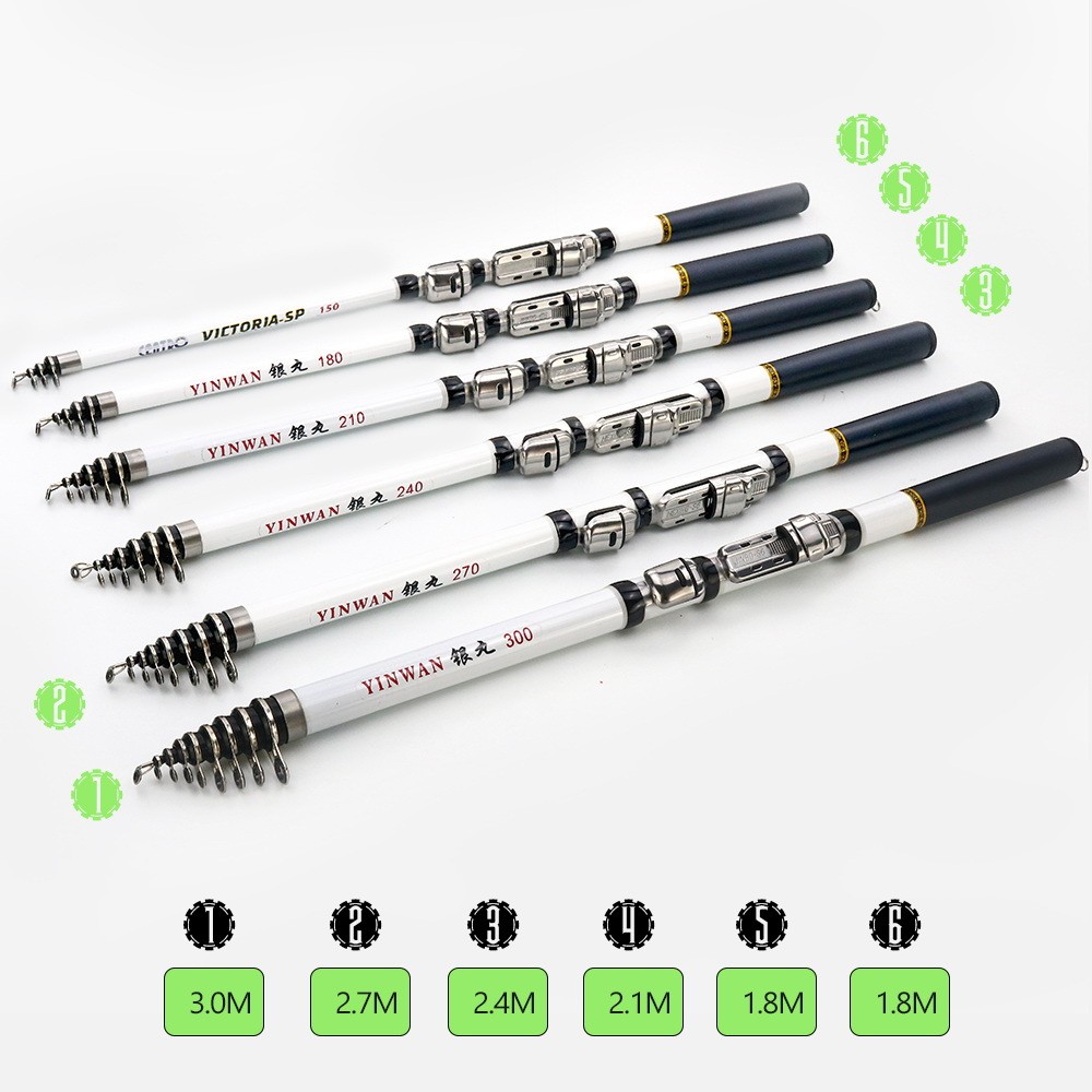 1.5M-3.0M Telescopic Fiberglass Fishing rod Ultra-Light Fishing Pole Sea Rod