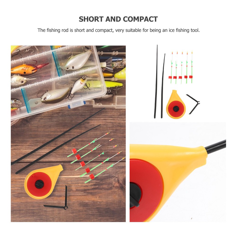 1 Set Durable ABS Ice Fishing Rod Portable Lightweight Outdoor Fishing Pole