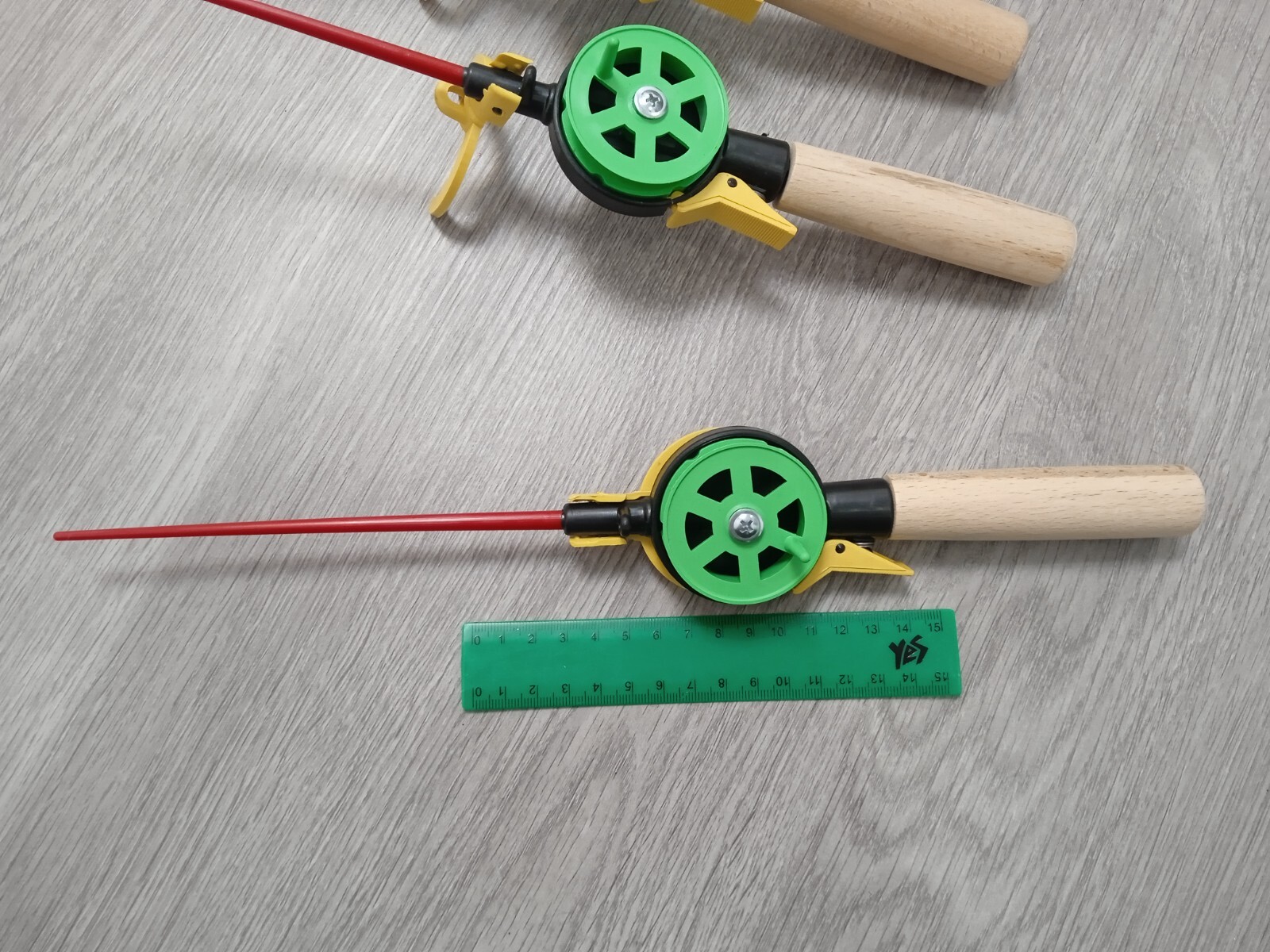 3 pcs Ice winter fishing rod ice vertical jig mormyshka wooden holder