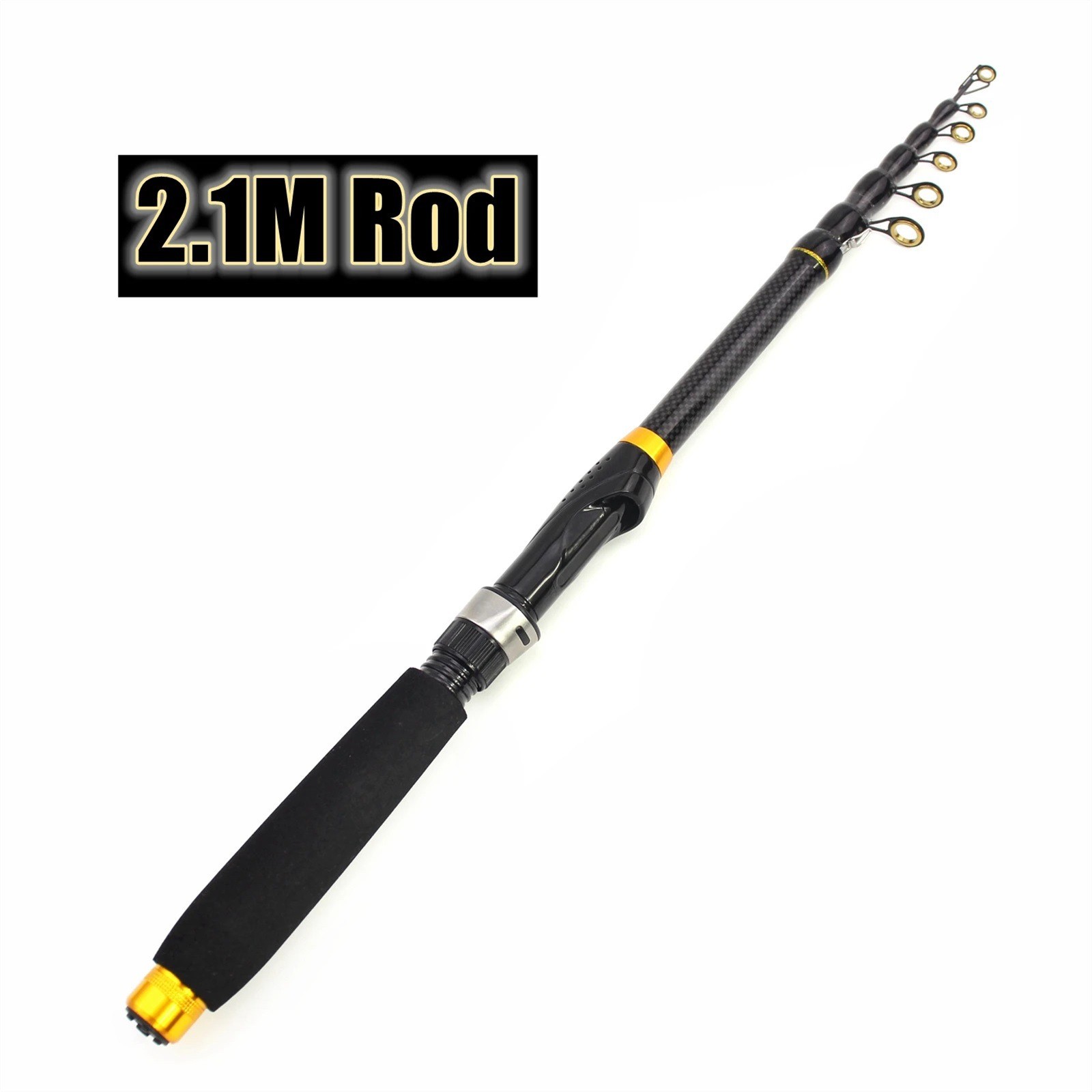 1.8m-3.6m Pocket Portable Carbon Fiber Fishing Rod New Telescopic Fishing Rod