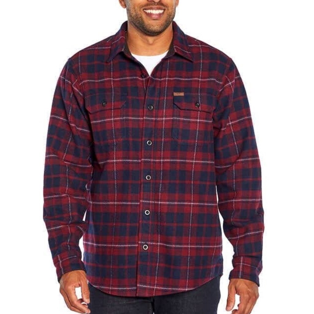 Orvis Men’s Big Bear Heavyweight Double Brushed Flannel Button Down Shirt Size M