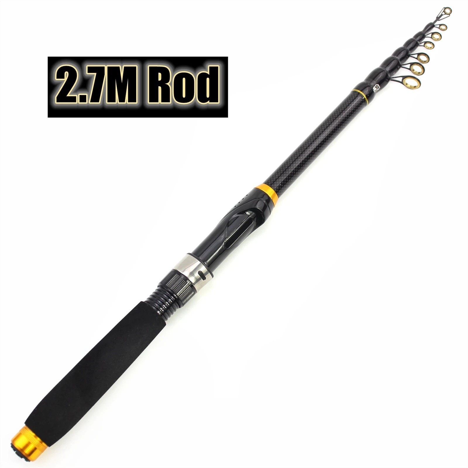 1.8m-3.6m Pocket Portable Carbon Fiber Fishing Rod New Telescopic Fishing Rod