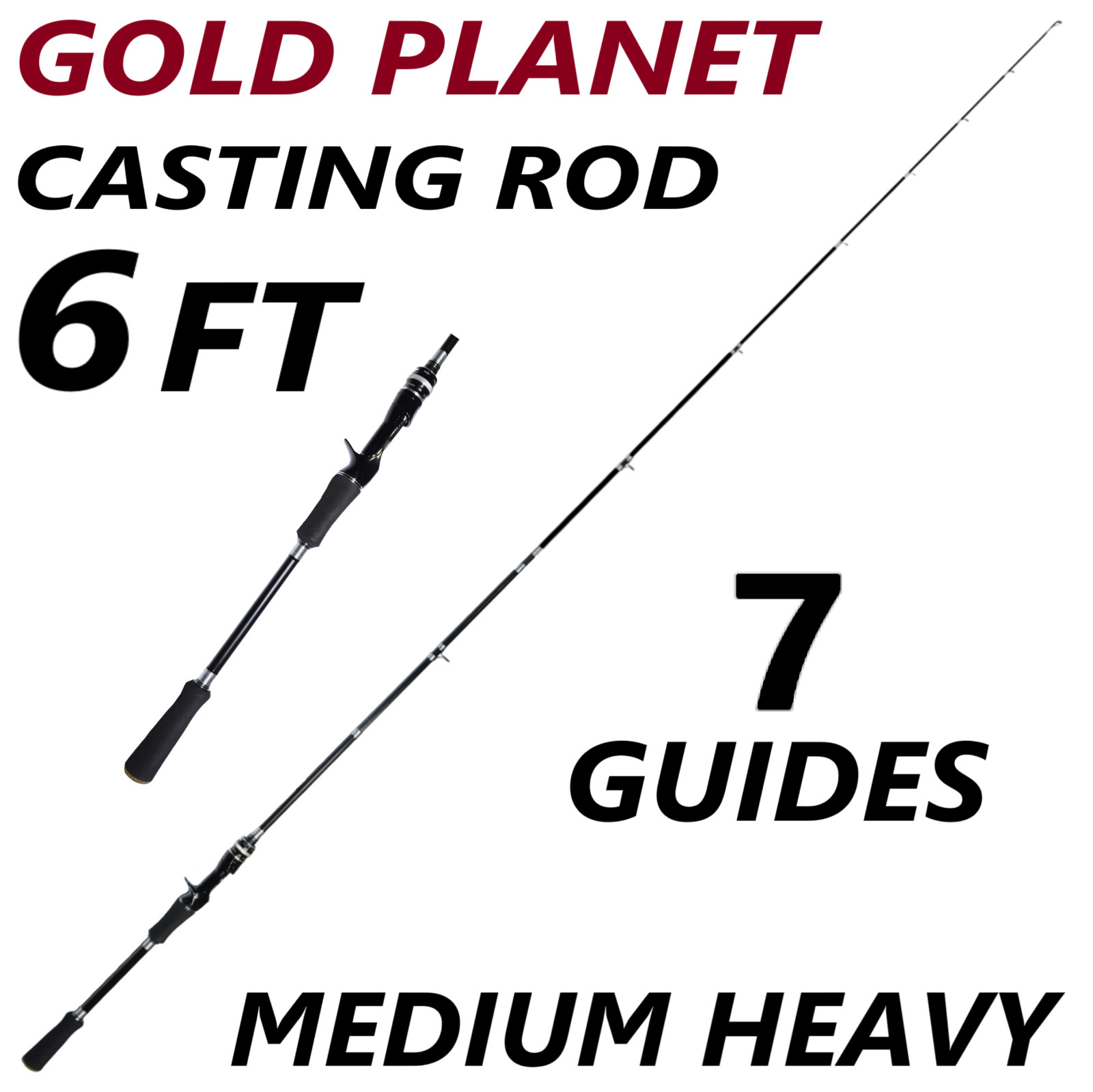 Fishing Spinning Rod Carbon Fiber Portable Medium Fast Lightweight