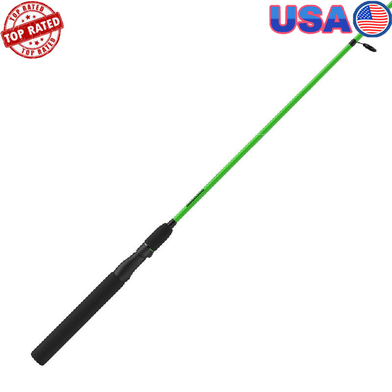 Durable Fiberglass Spinning Fishing Rod 2-Piece Medium-Light Power EVA Handle US