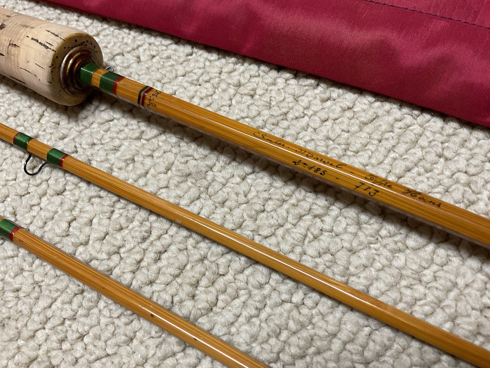 Pezon Et Michel Ritz “Super Marvel-Type Hans” Parabolic Bamboo Fly Rod 7’ 3”