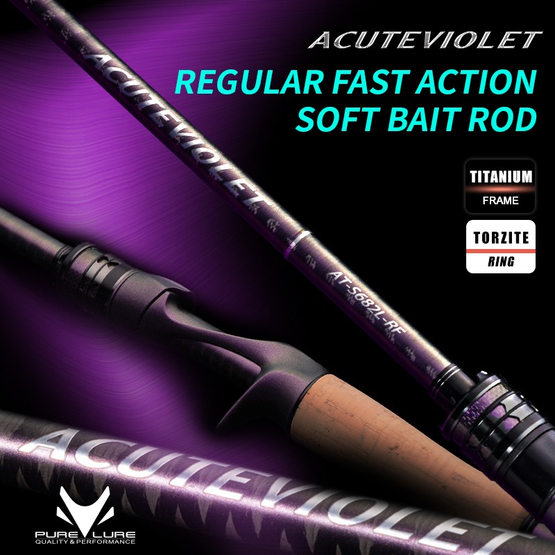 PURELURE ACUTEVIOLET Jerkbait Fishing Rod Spinning Casting Lightweight
