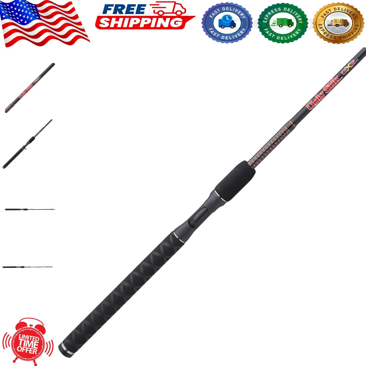 6.5ft Lightweight GX2 Casting Fishing Rod for Enhanced Performance & Durability