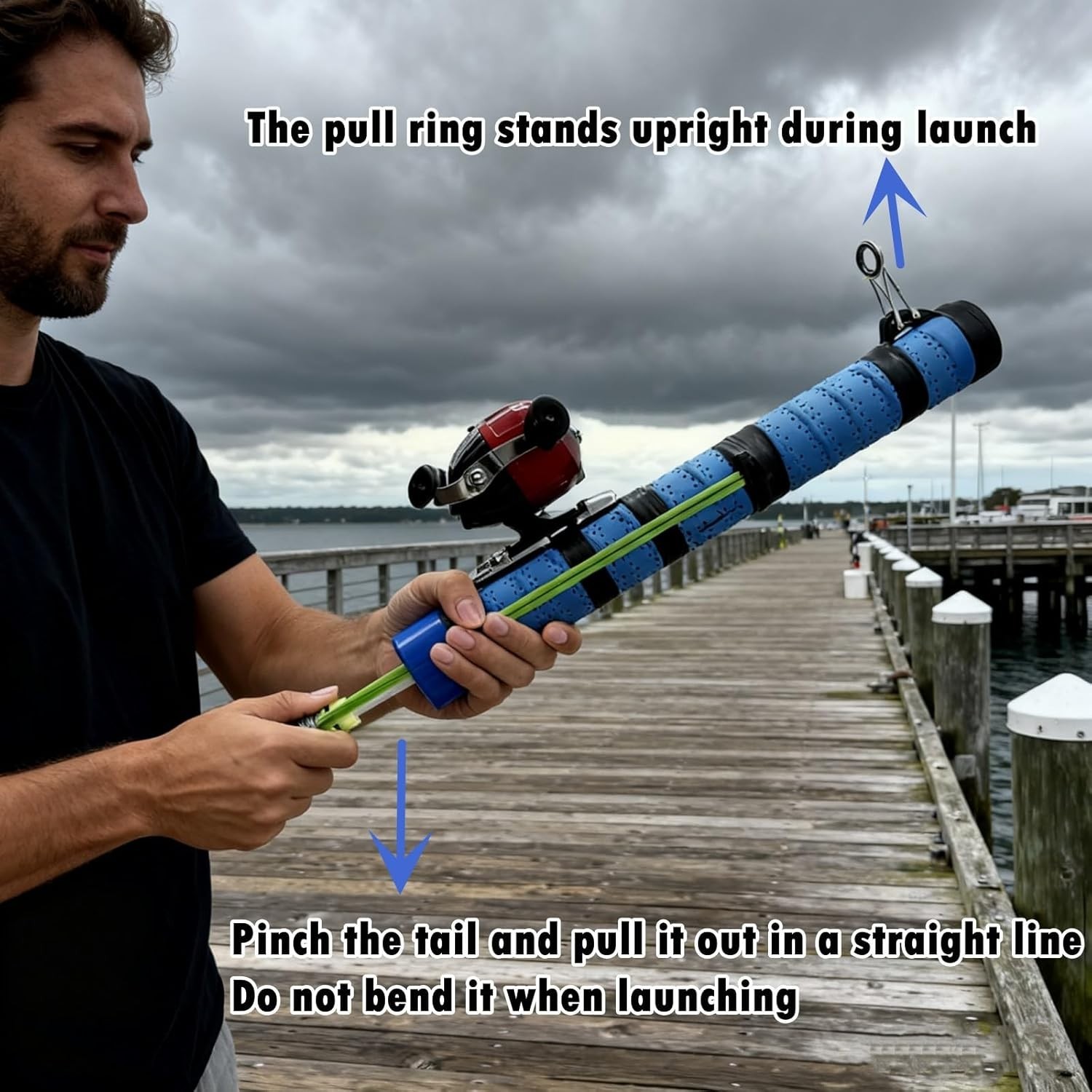 Versatile 15.2″ Fishing Rod: Family-Friendly Catapult for Freshwater & Saltwater