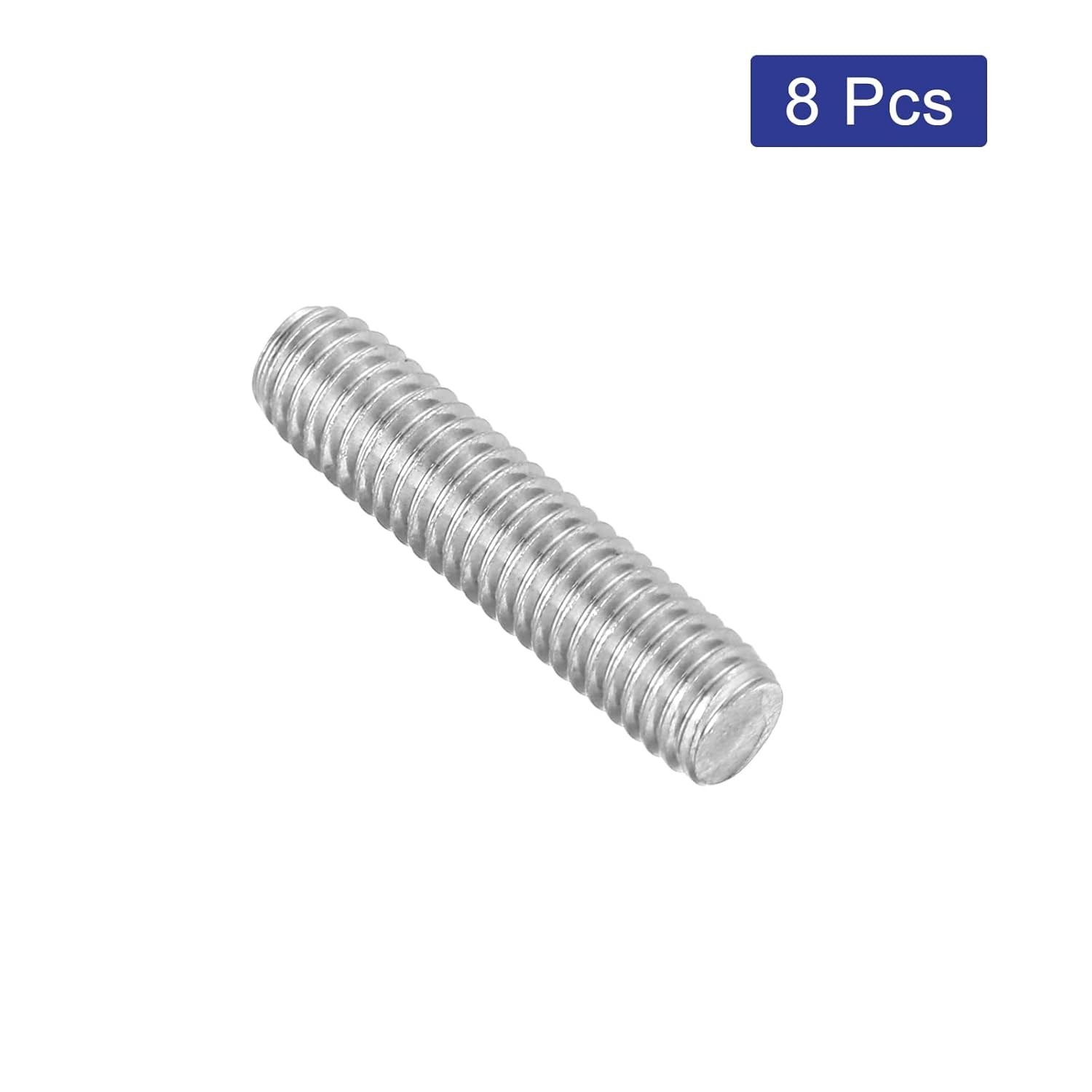 Durable 8pcs Fully Threaded Rods M6 x 25mm – Grade 304 Stainless Steel
