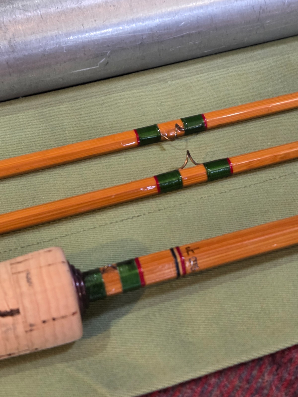 Pezon Michel Ritz Super Parabolic PPP ‘Long Cast’ Batault 8’7″ bamboo fly rod