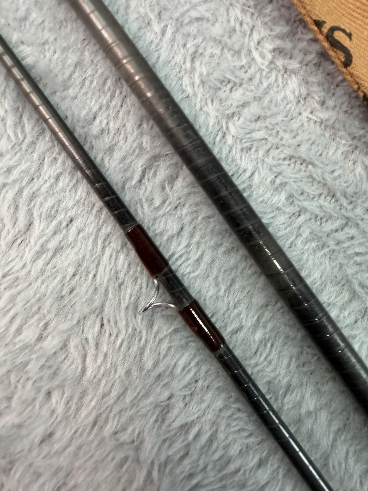 Vtg Orvis “Trout” Graphite Fly Fishing Rod 8’ 6wt 2pc Sock & Original Tube Y218
