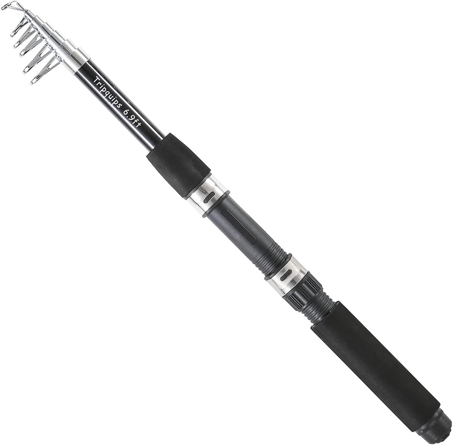 6.9FT Telescopic Fishing Rod – Lightweight Spinning Pole for Freshwater & Sal…