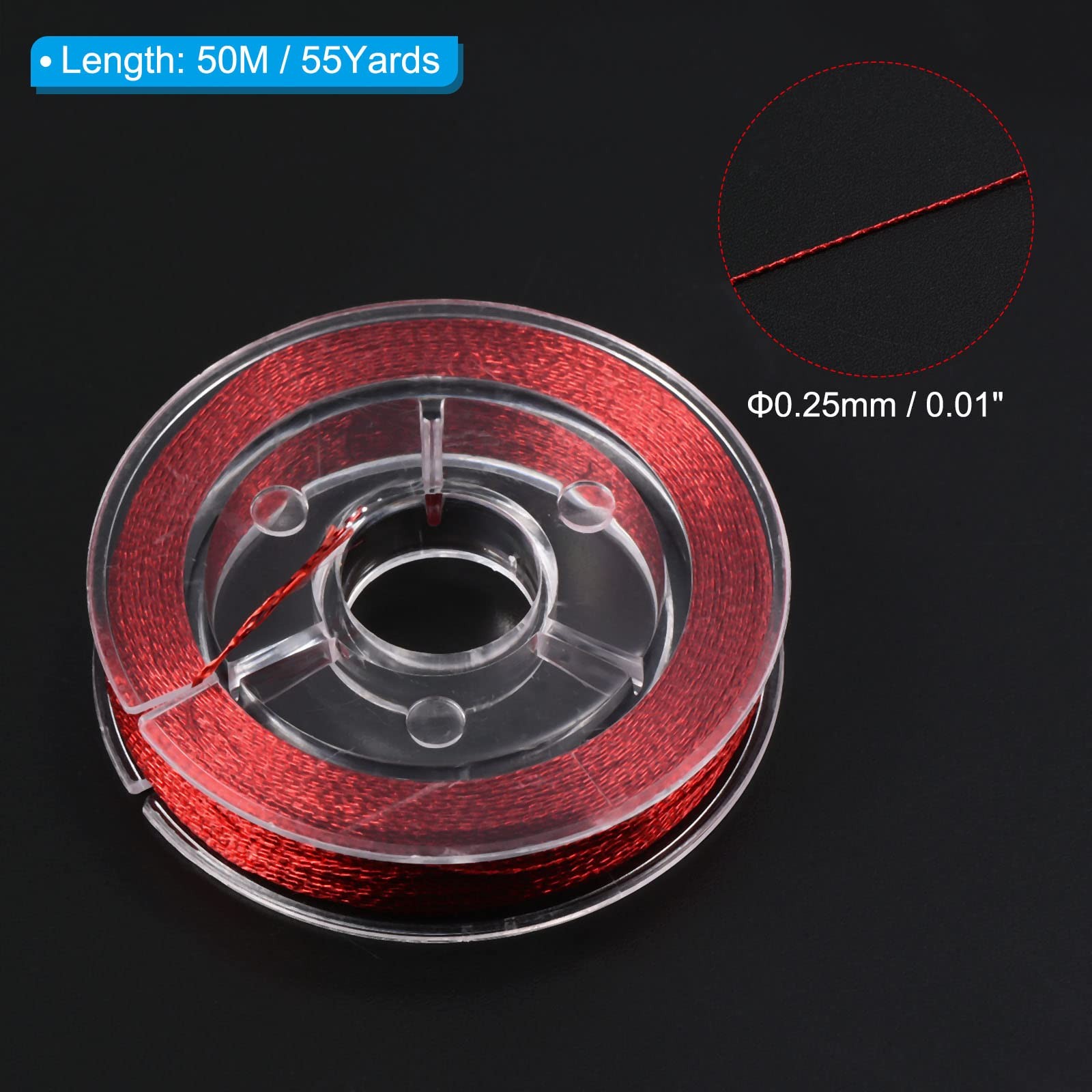 50M/55 Yards Rod Guide Wrapping Thread, 450D Metallic DIY Fishing Rod Guides …