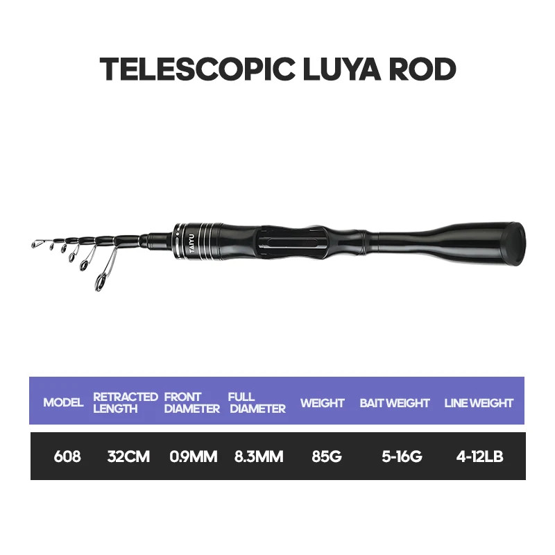 1.5/1.68/1.8M Telescopic Spinning Fishing Rod Lightweight Carbon Fiber LF Soft T