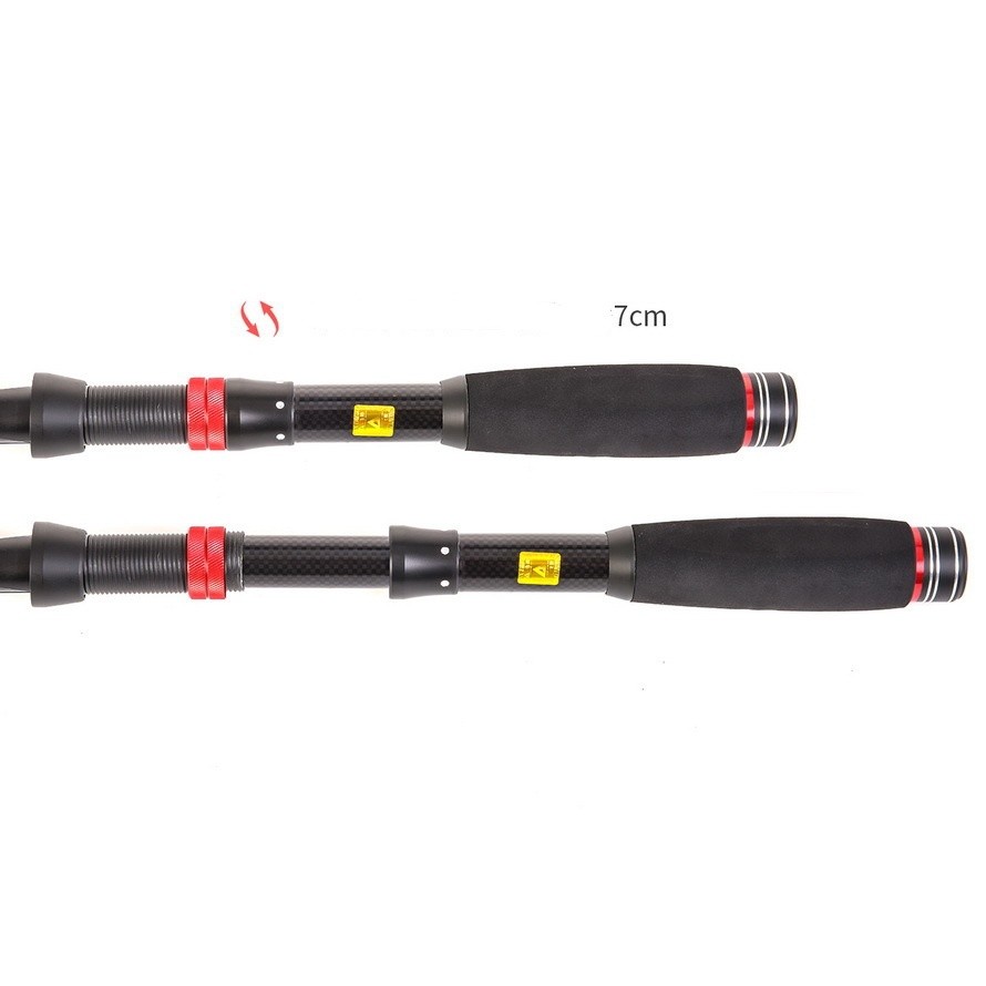 Telescopic Rock Fishing Rod 1.8m-3.0m Carbon Rod Travel Spinning Saltwater Pole