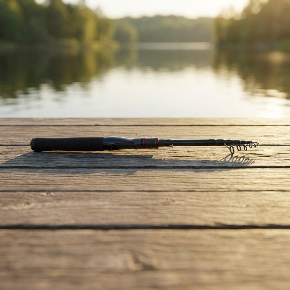 Lightweight Carbon Telescopic Fishing Rod with 6 17lb Line Weight Support