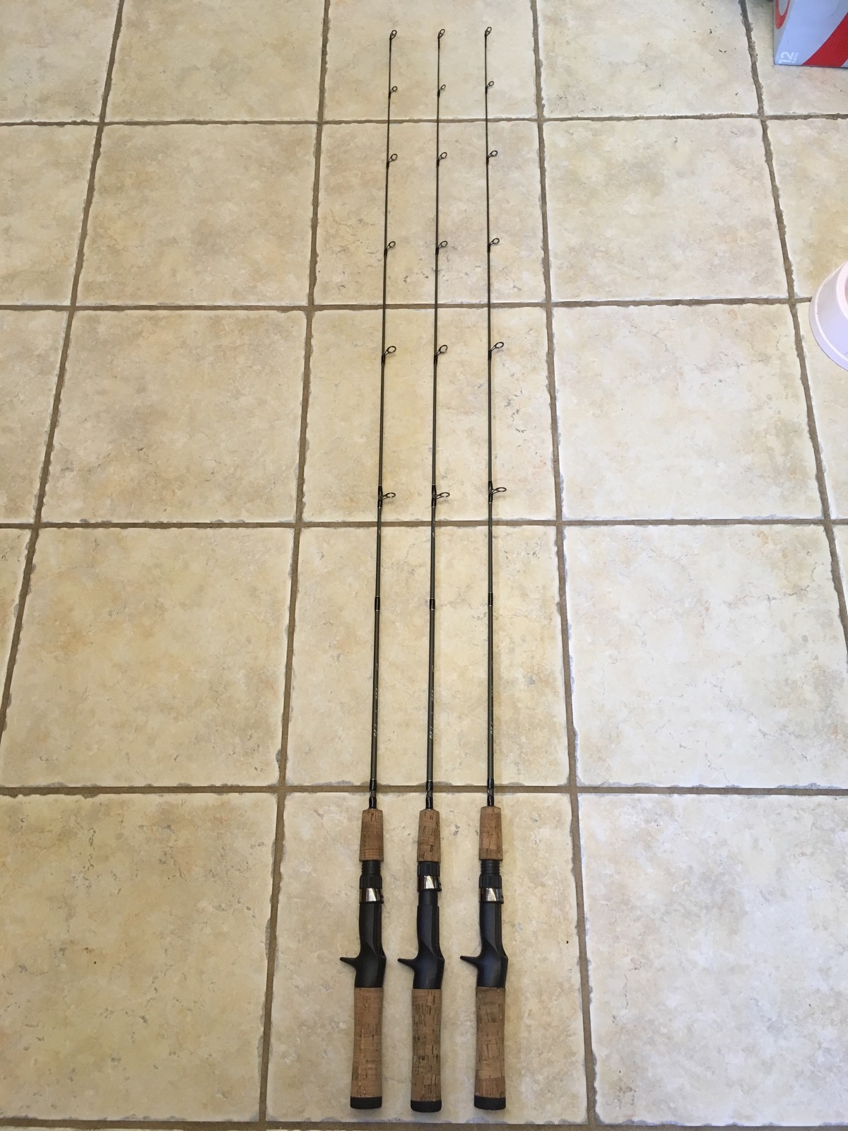 3 Shakespeare Pistol Grip Micro Series Graphite UL Casting Rods 4’6U Cork Handle