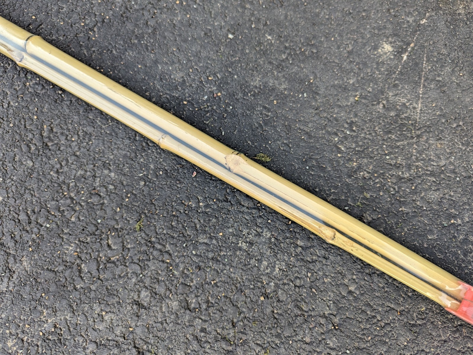 8′ 6″ Jointed Bamboo Pole 2 Piece Hook Weight & Bobber Natural Color New