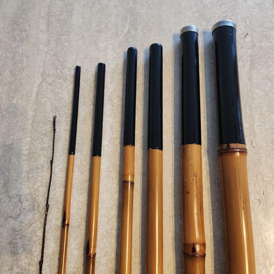 Japanese Bamboo Fishing Rod 18ft Long Collectible Used