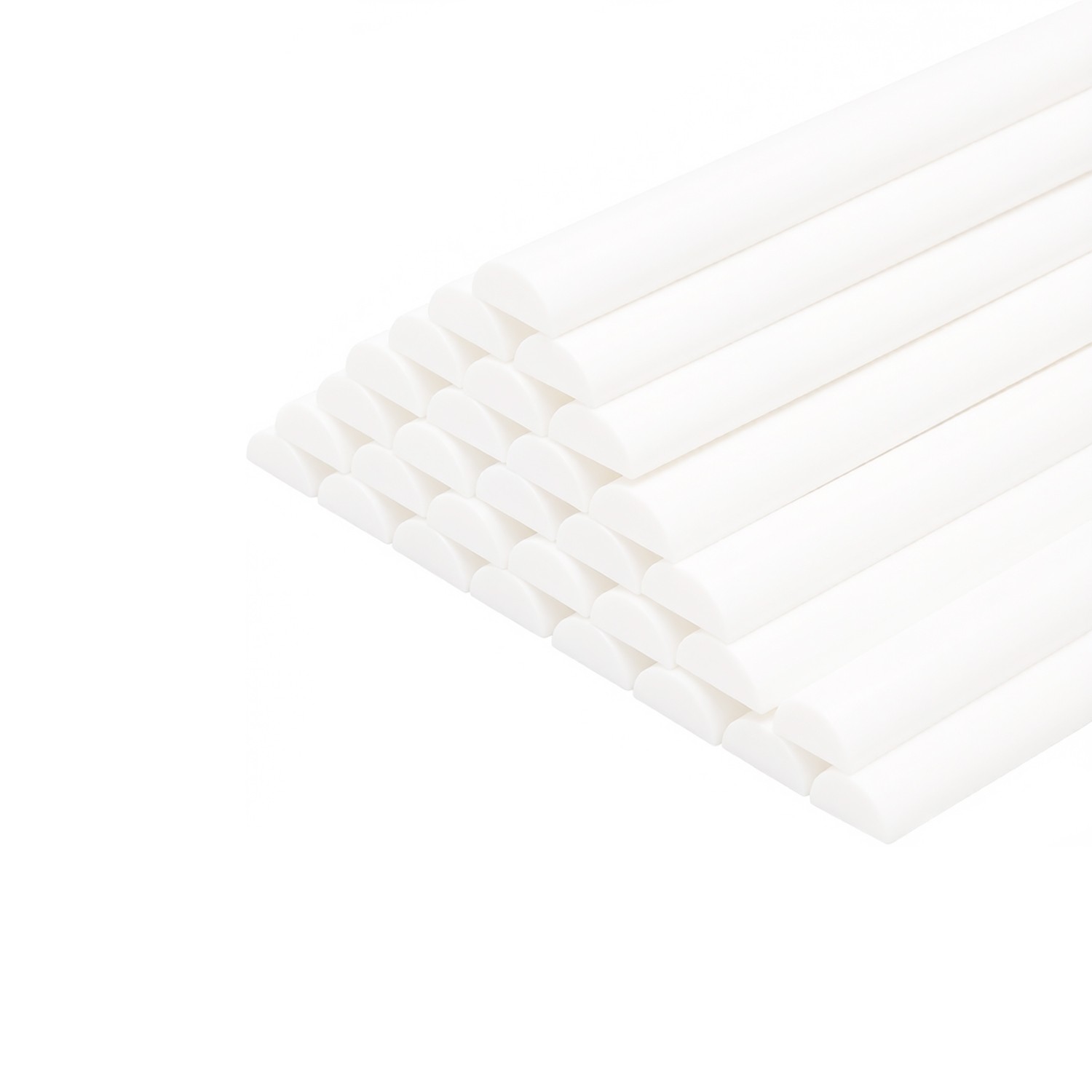 10Pcs ABS Plastic Half-Round Rods for Architectural Model & DIY Sand Table