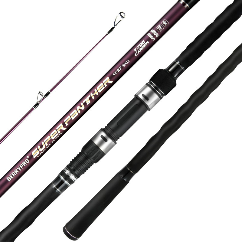 Berrypro Surf Spinning Rod Surf Casting Fishing Rod Carbon Fiber Travel Fishing