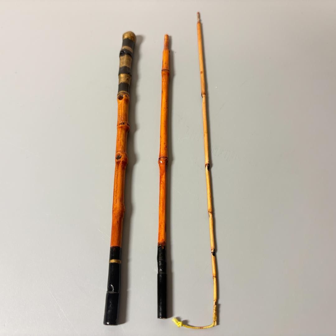 Bamboo Japanese Takano Rod 3-Piece 50cm Accessory Model for Fishing Used