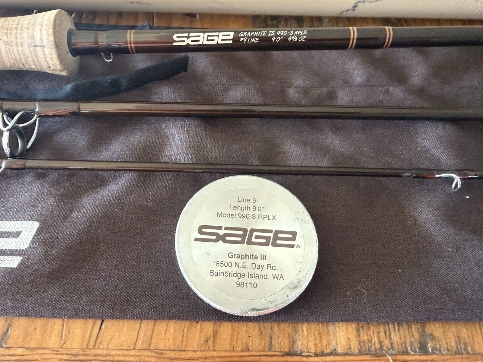 Sage Graphite III 990-3 RPLX #9 9’0″ 3 Piece Ventage Fly Rod