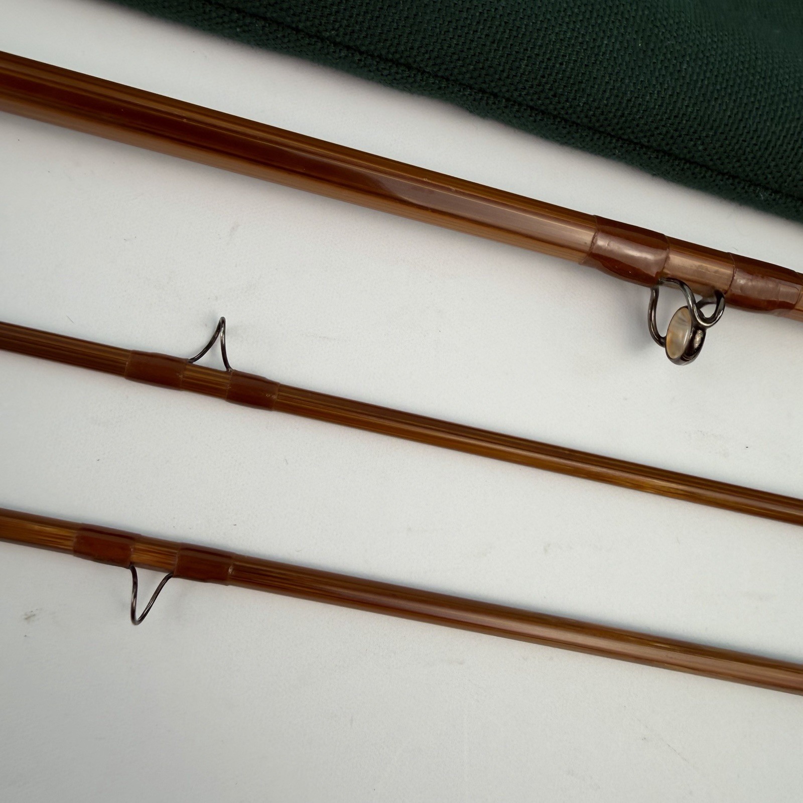 Vtg CW Jenkins & Son Signature Split Bamboo Fly Rod 7’6″ 4/5wt Tube Sock Ex Tip