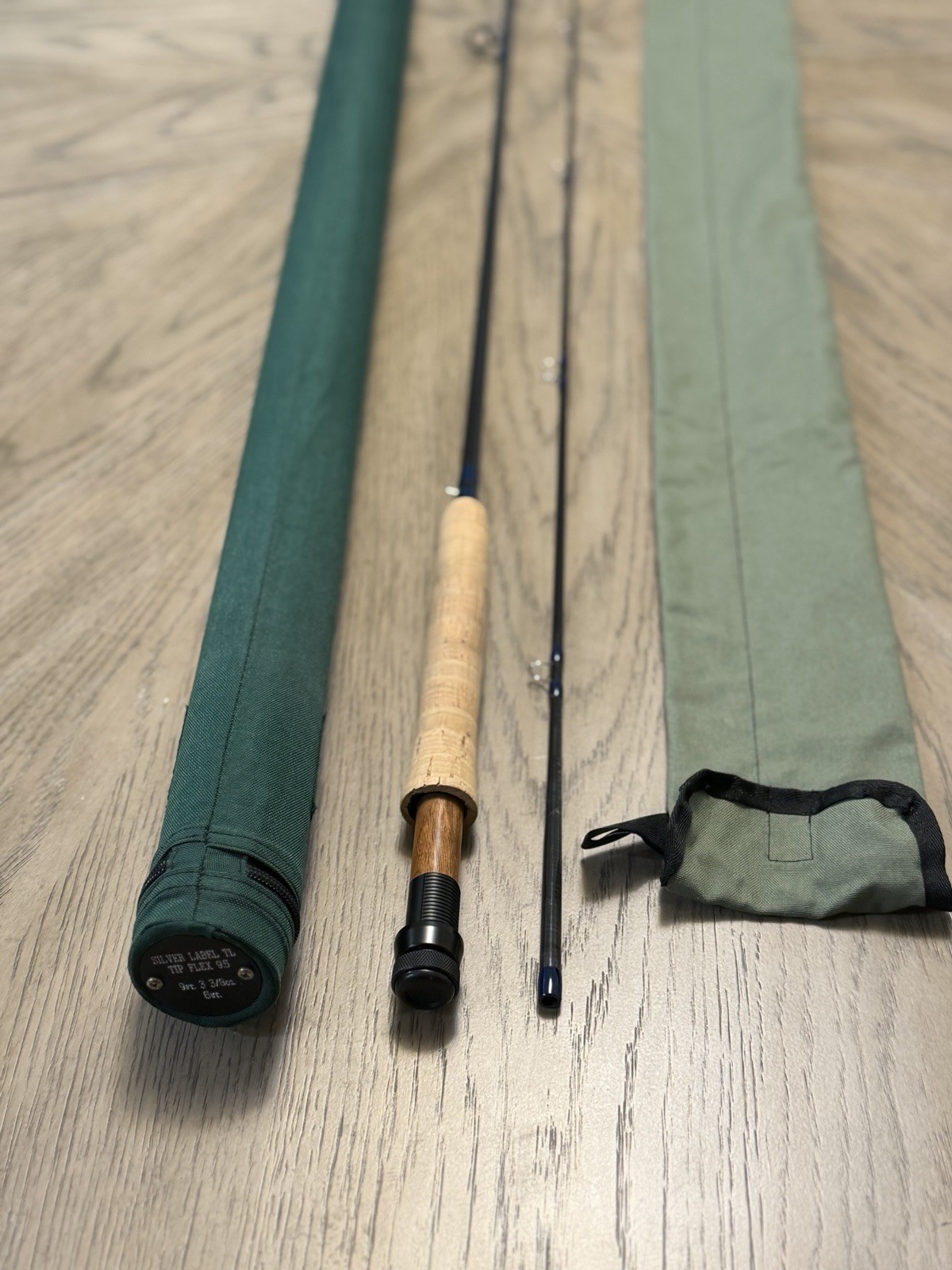 Vintage Orvis 2pc Silver Label TL Tip Flex 9.5 fly fishing rod 6wtMake An OFFER
