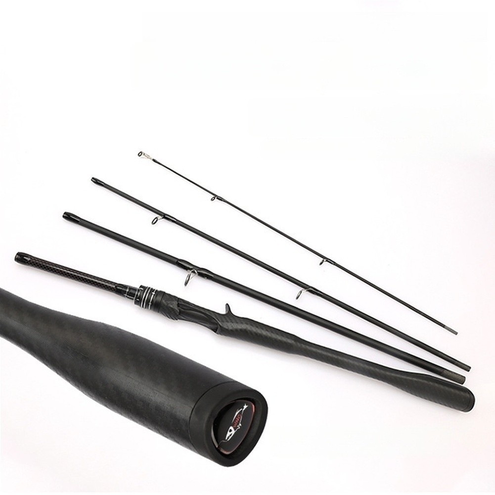 4 Piece Telescopic Carbon Fiber Fishing Rod with Triangular Grip Design