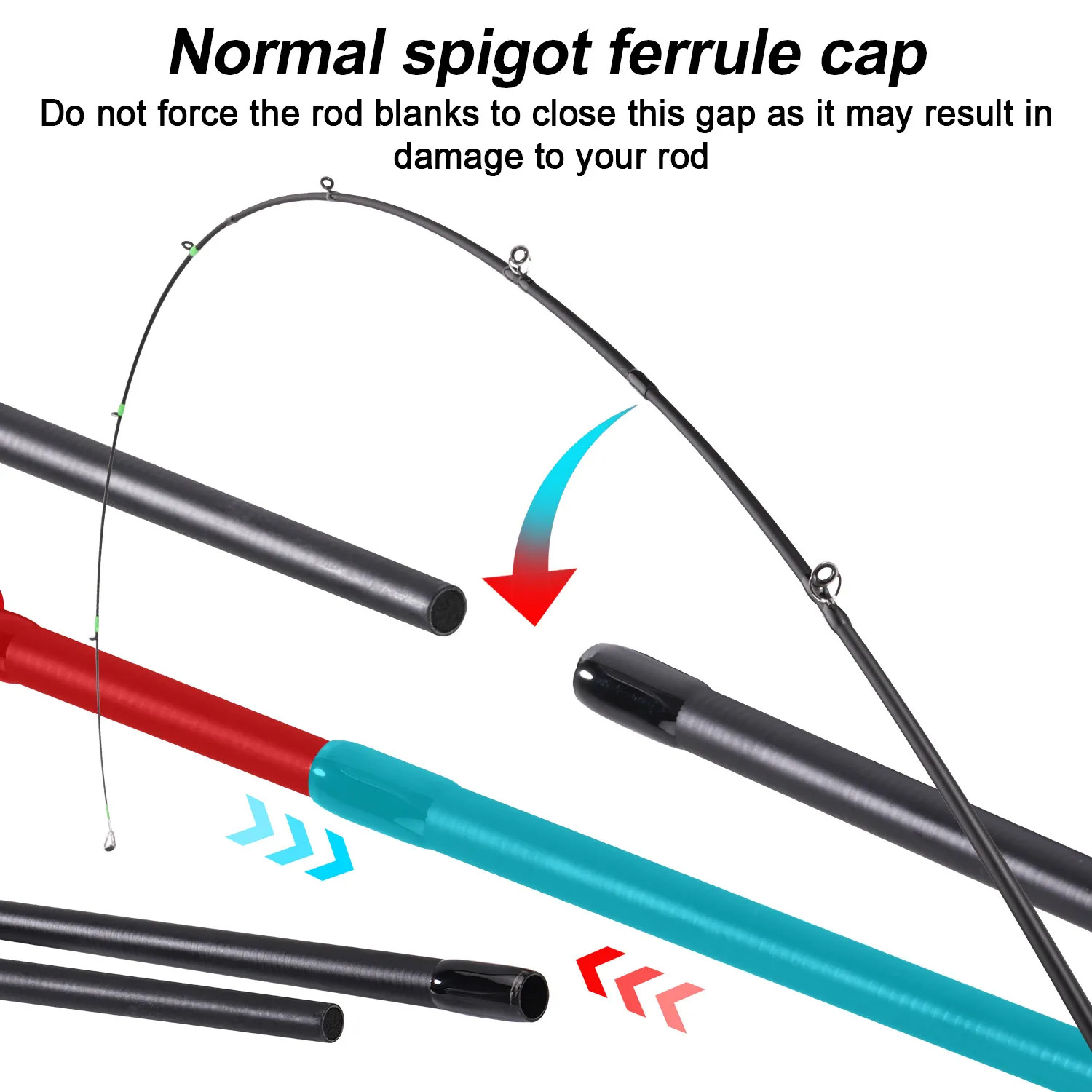 High Carbon Fishing Rod 4 Sections Lightweight anti Entanglement Guide Ring EVA