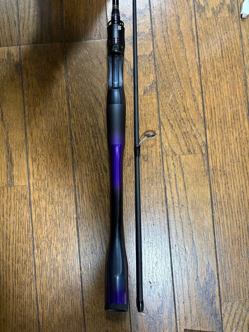 Bass Rod S602M 6ft 12lb Line Pencil Two-Piece Black/Purple New
