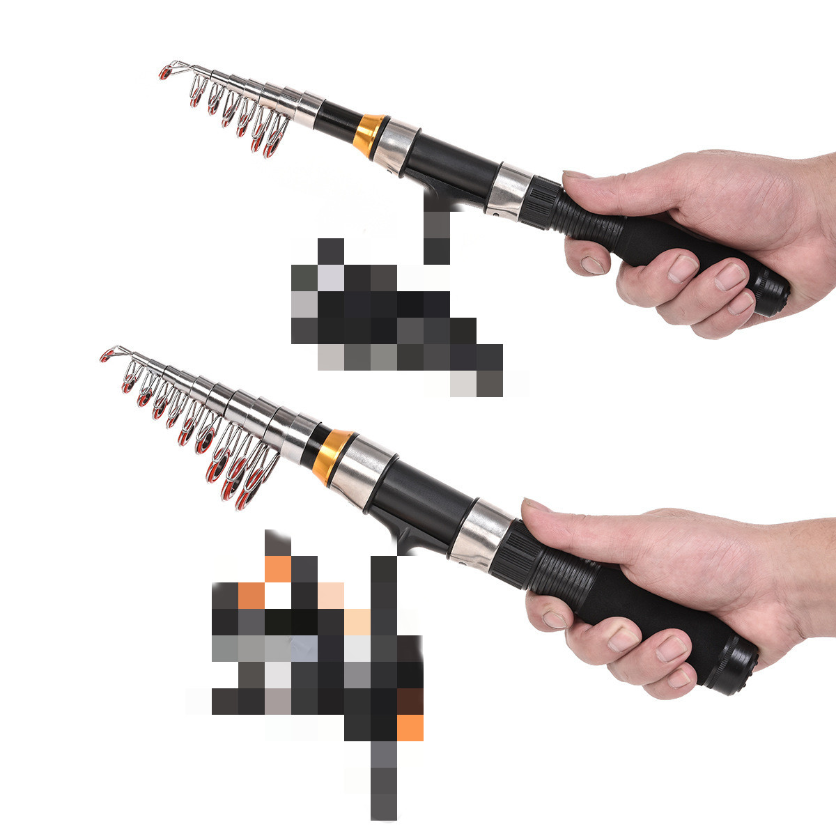 1.0m-2.3m Telescopic Fishing Rod with EVA Grip for Trout Super Short Portable