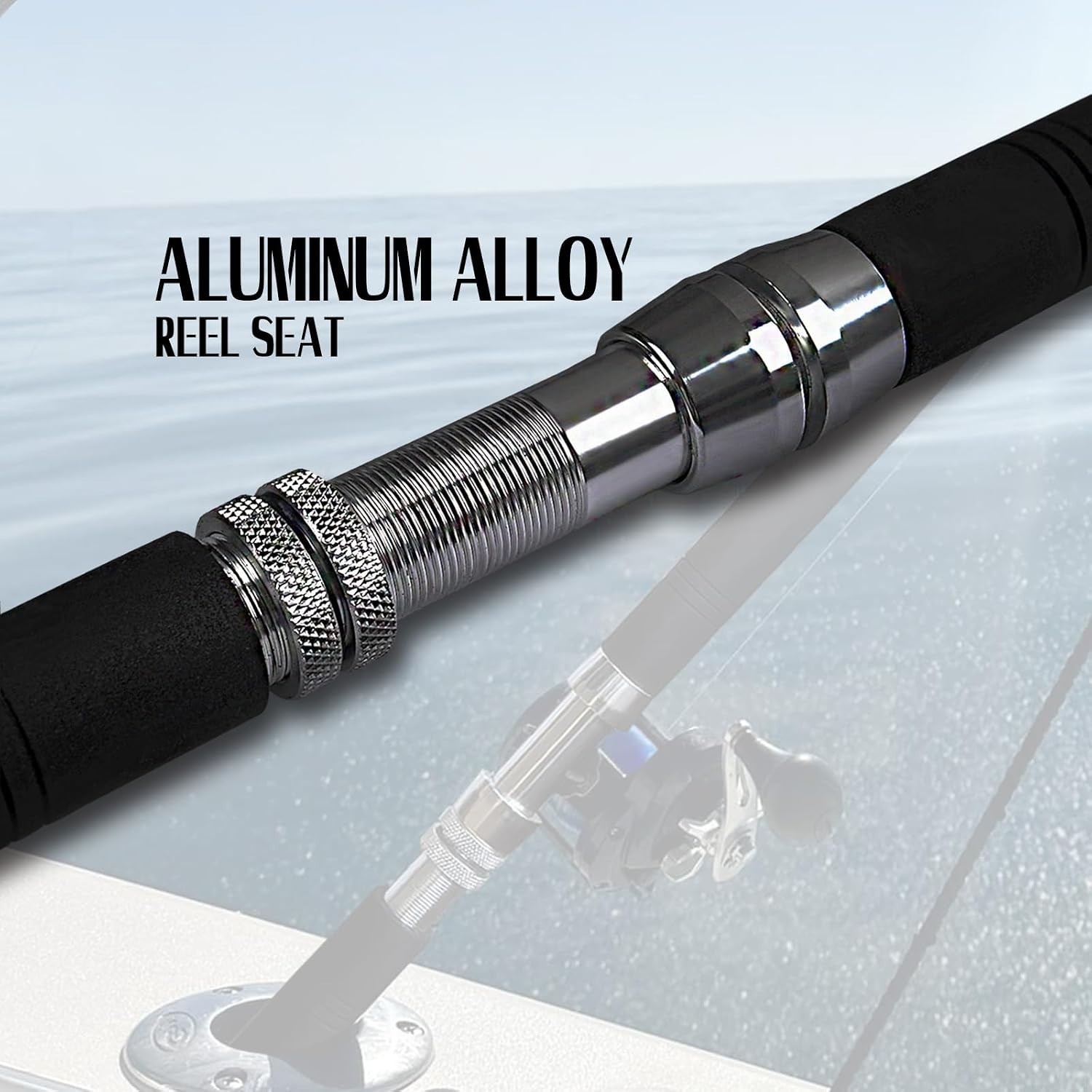 Heavy-Duty 6-Foot Fishing Rod with Stainless Steel Roller Guides for Big Fish
